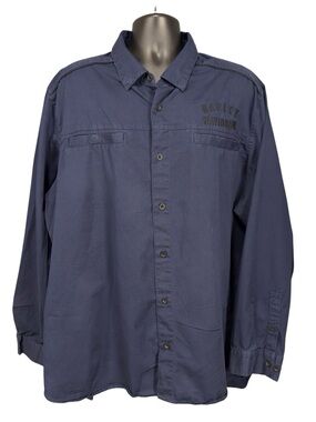 Harley-Davidson Staple Button-Up Shirt, Navy, size 3XL